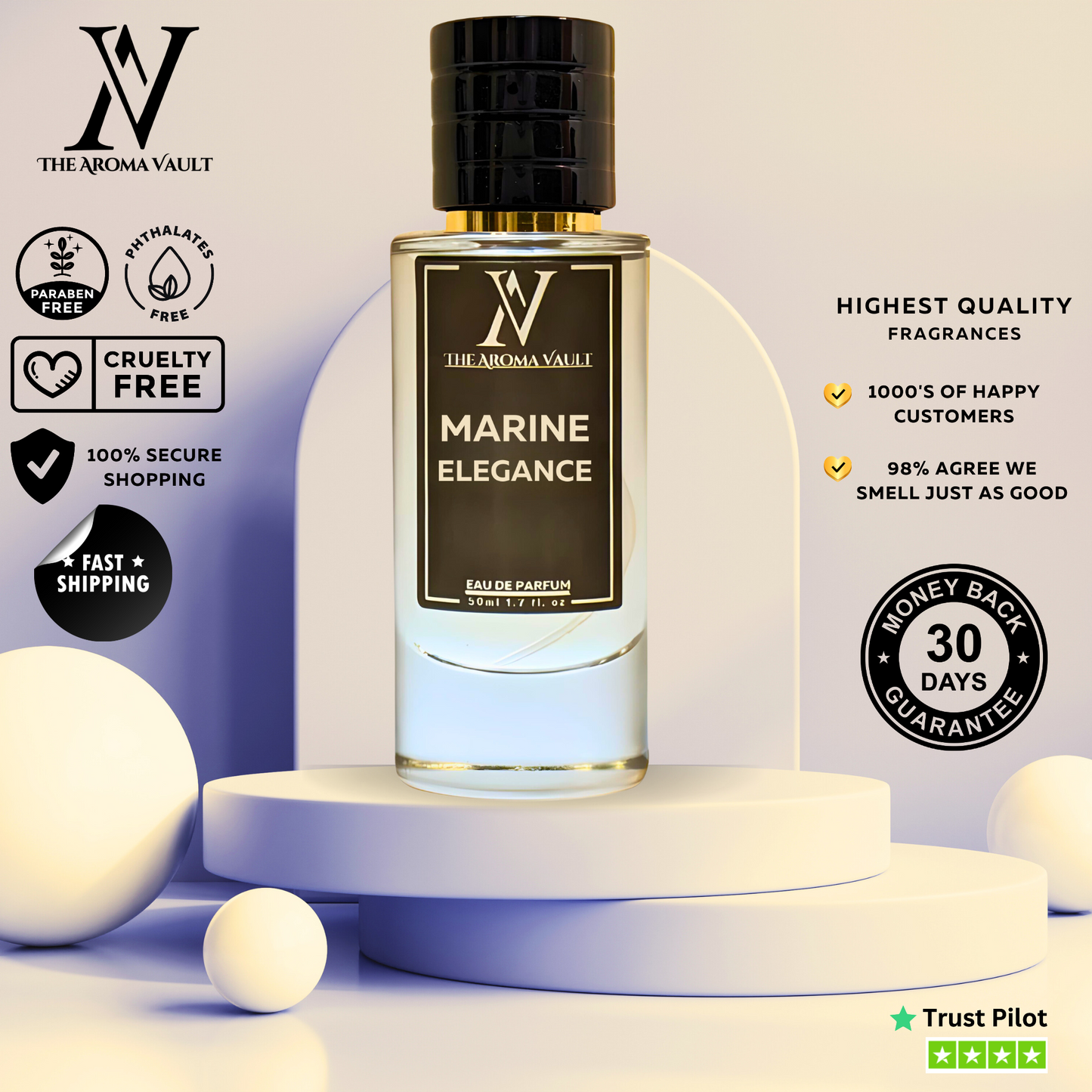 Marine Elegance by The Aroma Vault | A Crisp and Refreshing Fragrance for Adventurous Spirits